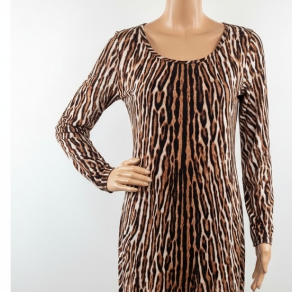 Michael Kors Brown Zebra Print Dress, L, GUC ✔️